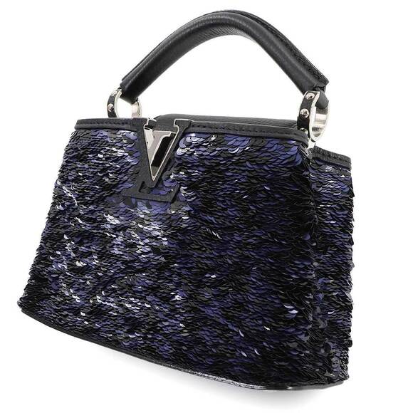 Louis Vuitton Capucines Shoulder Bag Taurillon Sequins Black - Picture 9 of 9